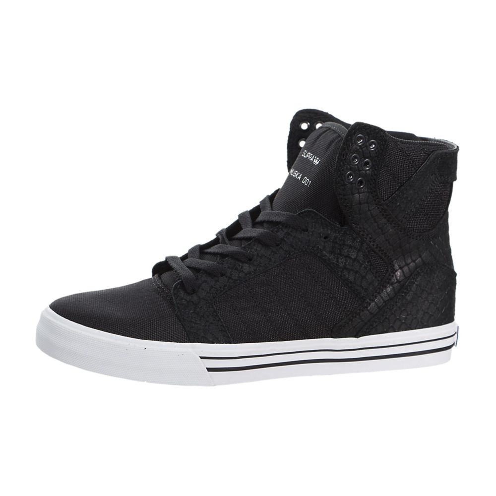 Baskets Montantes Supra SkyTop Noir Black/White Homme | VVL-41311236